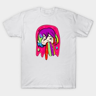 Gothic Puke Rainbow Girl T-Shirt